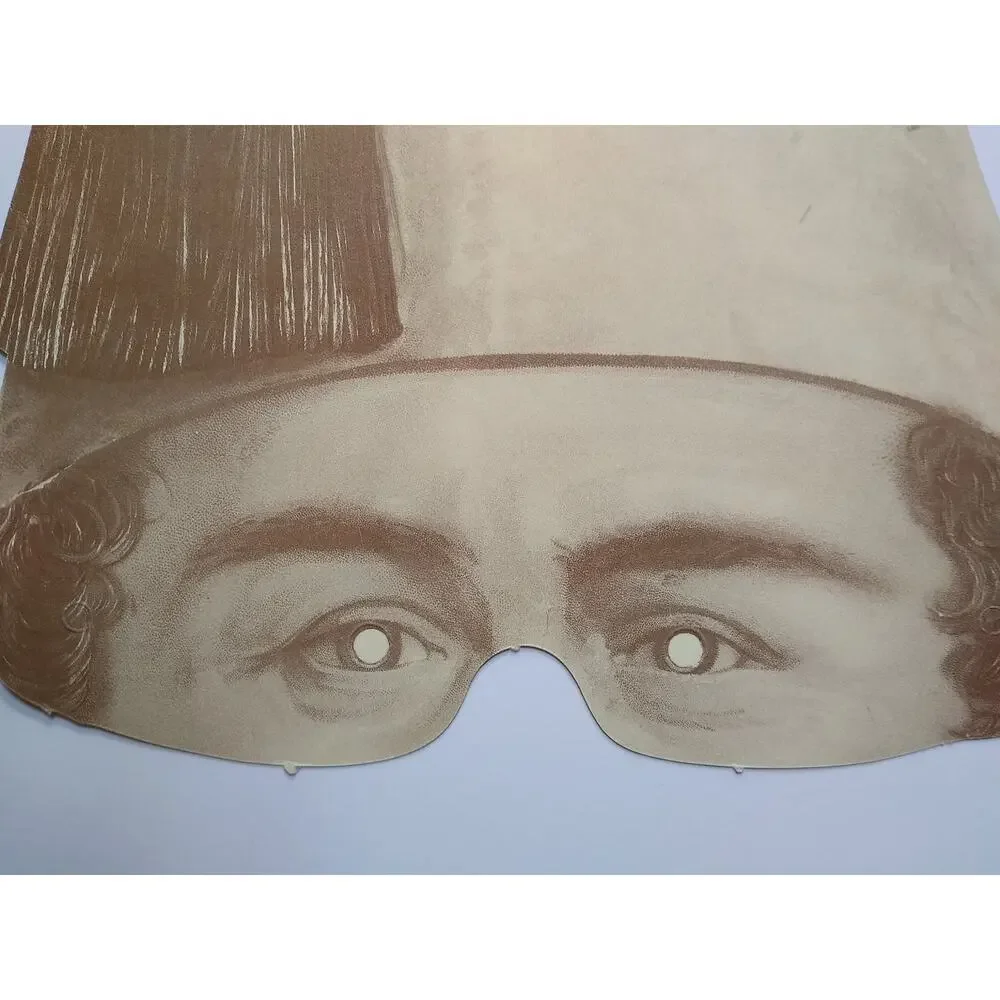 Vintage Paper Fez Hat Costume Mask Eye Mask Middle Eastern Theater